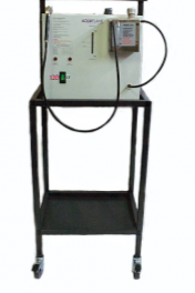 Aquaflame stand with a castors.